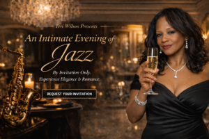 Teri Wilson and luxury background